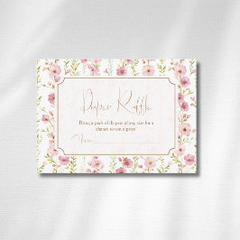Tarjeta De Recepción Subasta de pañales flor de gladiolo rosa vintage