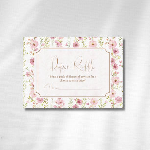 Tarjeta De Recepción Subasta de pañales flor de gladiolo rosa vintage
