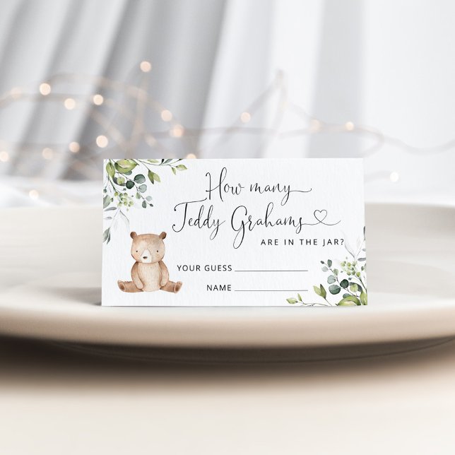 Tarjeta De Recepción Sube una ducha de bebé adivinen cuántos grahams de (Subido por el creador)