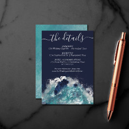 Tarjeta De Recepción Sublimación de ondas | Detalles del agua de marea 