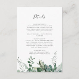 Tarjeta De Recepción Suculenta vegetación | Detalles ecológicos oscuros