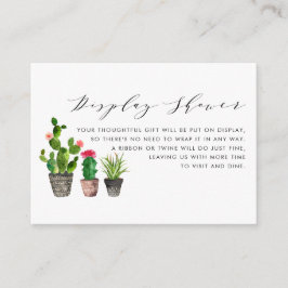 Tarjeta De Recepción Suculentos potentes de Boho y ducha de visualizaci
