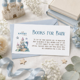 Tarjeta De Recepción Sueño de Cuento de Hadas Caballero Dragón Libro Fi
