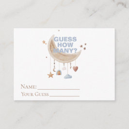 Tarjeta De Recepción Sueño sobre la ducha de bebé de la luna adivina cu