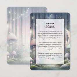 Tarjeta De Recepción Sueños a la Luz de las Linternas Bosque Encantado 