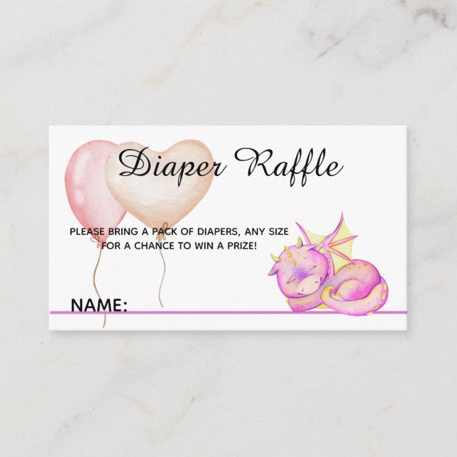 Tarjeta De Recepción Sueños de dragones de espuma - Gabinete de Baby Sh (Anverso)