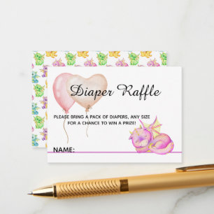 Tarjeta De Recepción Sueños de dragones de espuma - Gabinete de Baby Sh