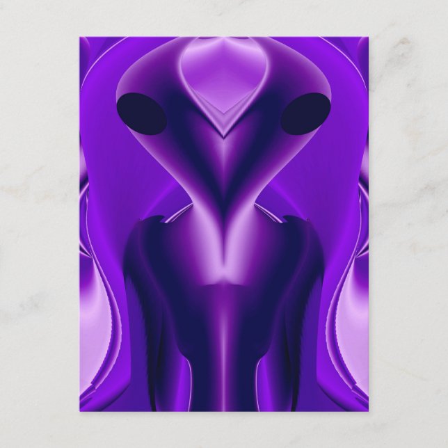 Tarjeta De Recepción Sueños del arcoiris púrpura 3D , Alien (Anverso)