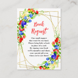 Tarjeta De Recepción Summer Mixed Berries Baby Shower Book Request