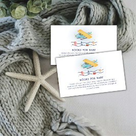 Tarjeta De Recepción Summer Travel Sea Airplane Books For Baby Shower