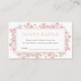 Tarjeta De Recepción Summer Wildflower Baby Shower Diaper Raffle