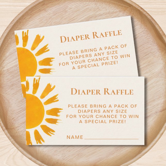 Tarjeta De Recepción Sun Boho Diaper Raffle Baby Shower (Subido por el creador)