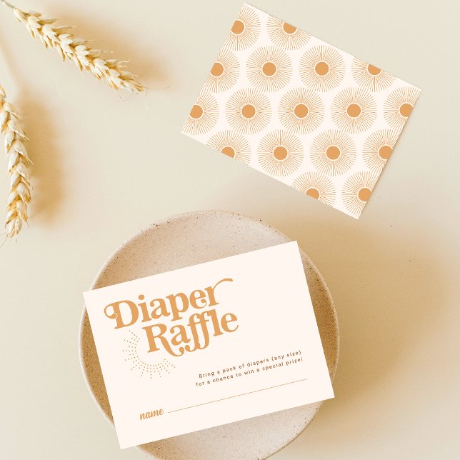 Tarjeta De Recepción Sun Boho Diaper Raffle Ticket Baby Shower (Subido por el creador)