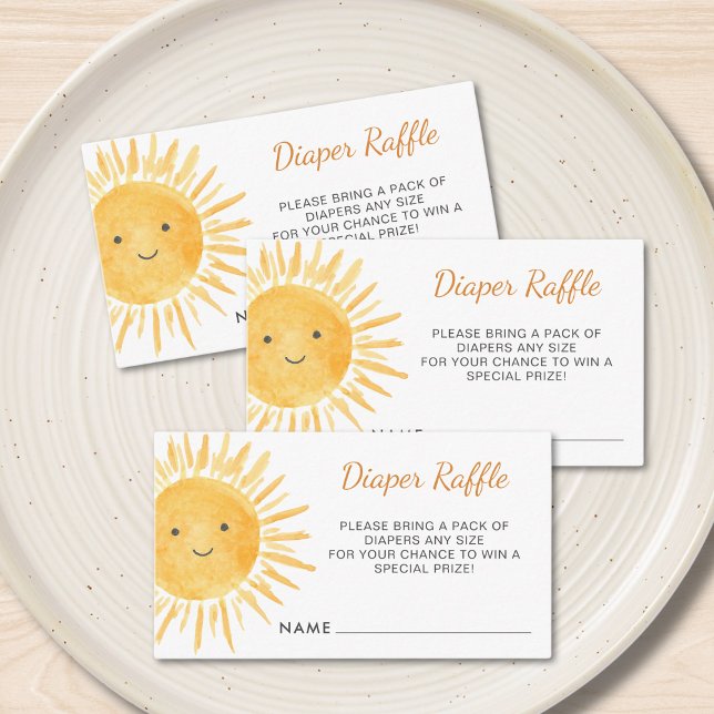 Tarjeta De Recepción Sun Boho Diaper Raffle Ticket Baby Shower (Subido por el creador)