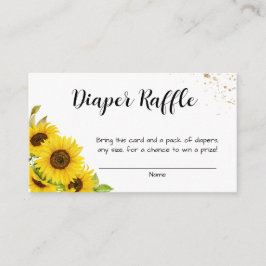 Tarjeta De Recepción Sunflower Baby Shower Diaper Raffle