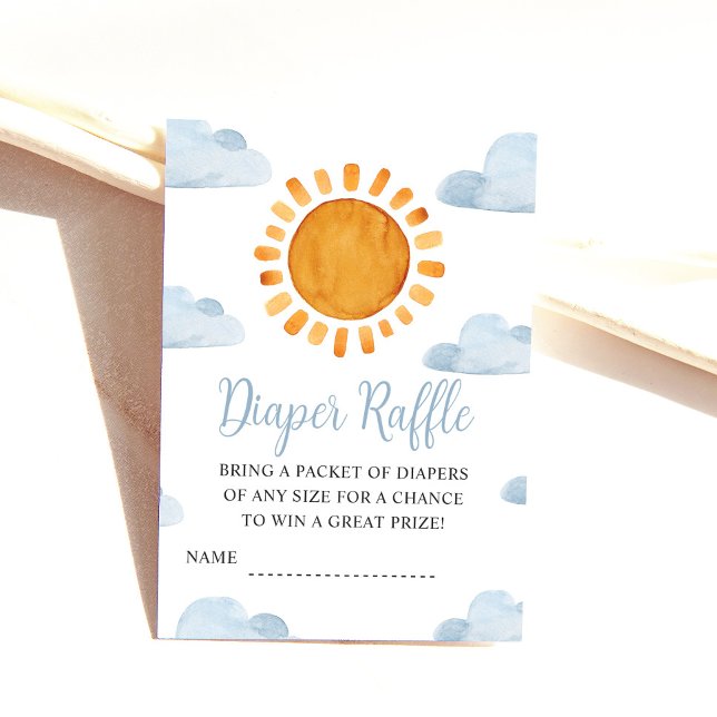 Tarjeta De Recepción Sunshine And Clouds Diaper Raffle (Subido por el creador)
