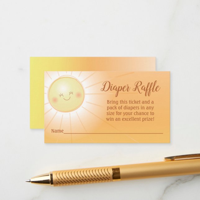 Tarjeta De Recepción Sunshine Baby Shower (Anverso/Reverso In Situ)