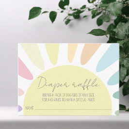 Tarjeta De Recepción Sunshine Baby Shower Baby Shower Diaper Raffle