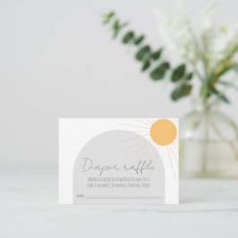 Tarjeta De Recepción Sunshine Baby Shower Diaper Raffle