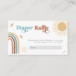 Tarjeta De Recepción Sunshine Baby Shower Diaper Raffle
