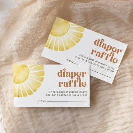 Tarjeta De Recepción Sunshine Boho Baby Shower Diaper Raffle Ticket