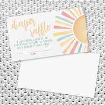 Sunshine Sun Baby Shower Diaper Raffle