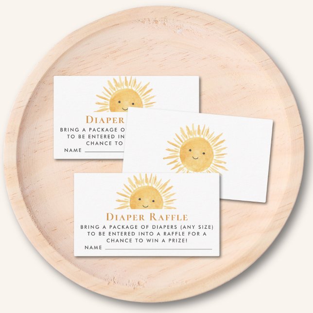 Tarjeta De Recepción Sunshine Sun Diaper Raffle (Subido por el creador)