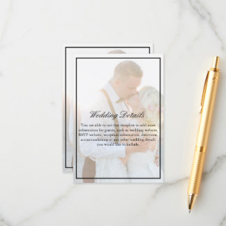 Tarjeta De Recepción Superposiciones de fotos elegantes de falso pergam
