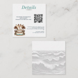 Tarjeta De Recepción Surf Brides Boda Código QR