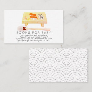Tarjeta De Recepción Sushi Baby Shower Book Request Enclosure Card