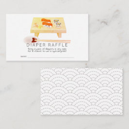 Tarjeta De Recepción Sushi Baby Shower Diaper Raffle Ticket