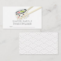 Sushi Roll Baby Shower Diaper Raffle Ticket