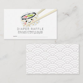 Tarjeta De Recepción Sushi Roll Baby Shower Diaper Raffle Ticket