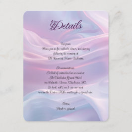 Tarjeta De Recepción Susurros de seda: Olas negras pasteles de ensueño 