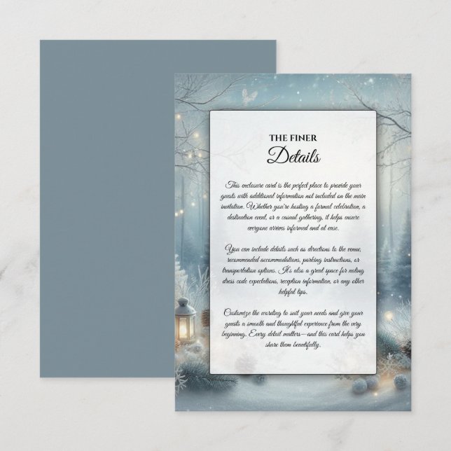 Tarjeta De Recepción Susurros de un Solsticio de Invierno (Anverso / Reverso)