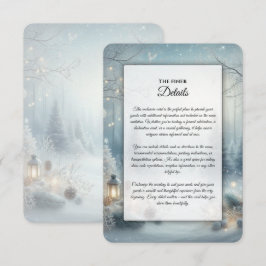 Tarjeta De Recepción Susurros de una boda en el solsticio de invierno