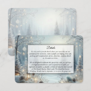 Tarjeta De Recepción Susurros de una boda en el solsticio de invierno