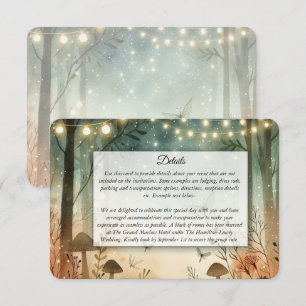 Tarjeta De Recepción Susurros del Crepúsculo de la Boda en el Bosque