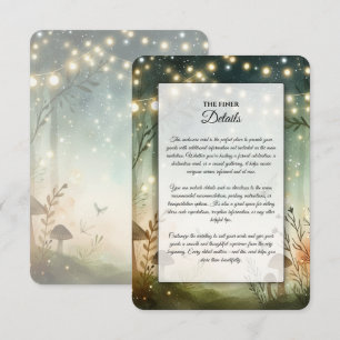 Tarjeta De Recepción Susurros del Crepúsculo de la Boda en el Bosque
