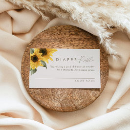 Tarjeta De Recepción SuTTON Sunflower Diaper Raffle Ticket