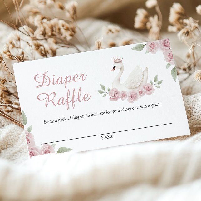 Tarjeta De Recepción Swan Diaper Raffle (Subido por el creador)