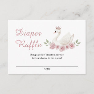 Tarjeta De Recepción Swan Diaper Raffle