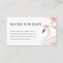 Tarjeta De Recepción Swan Little Princess Baby Shower Books