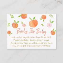 Tarjeta De Recepción Sweet As A Peach Baby Shower Book Request