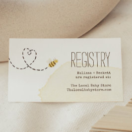 Tarjeta De Recepción Sweet Bumblebee Mama Para Ser Registro De Baby Sho