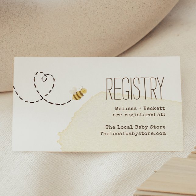 Tarjeta De Recepción Sweet Bumblebee Mama Para Ser Registro De Baby Sho (Subido por el creador)