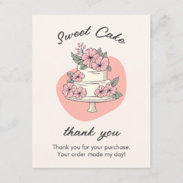 Tarjeta De Recepción Sweet Cake Watercolor Bakery Insert Card