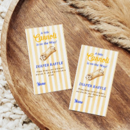 Tarjeta De Recepción Sweet Cannoli Yellow Blue Italian Baby Shower Game