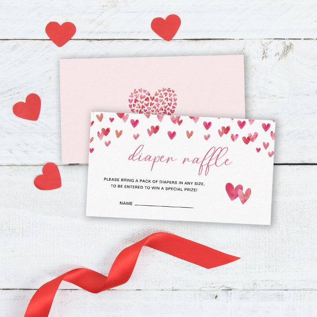 Tarjeta De Recepción Sweet Heart Diaper Raffle (Subido por el creador)