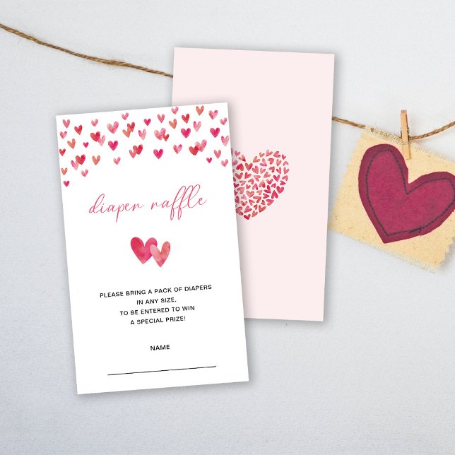 Tarjeta De Recepción Sweet Heart Diaper Raffle (Subido por el creador)